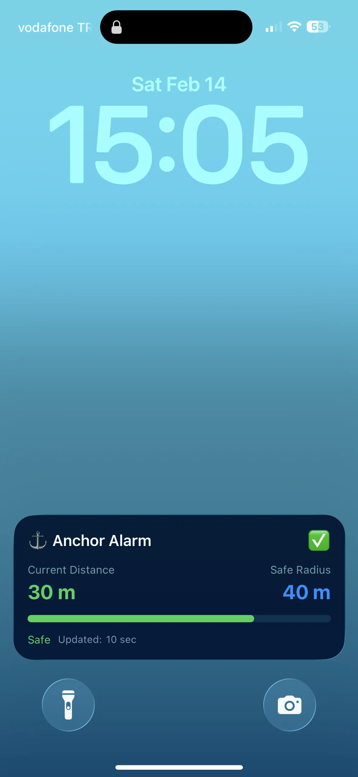 Safety Anchor Alarm - Lock Screen Widget